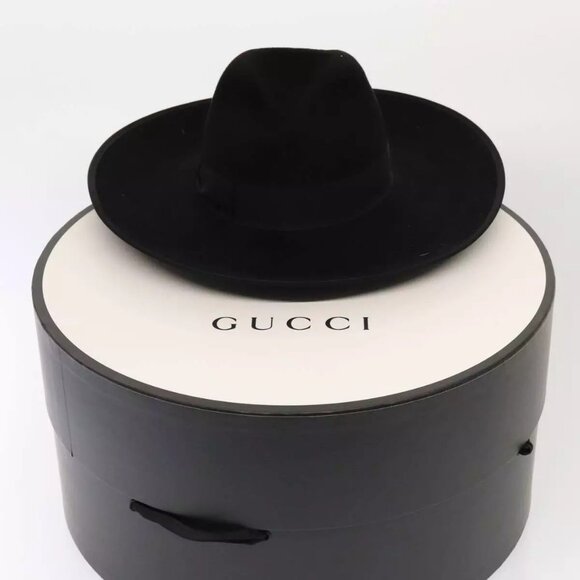 GUCCI Hat Felt XL Black Auth main image 15